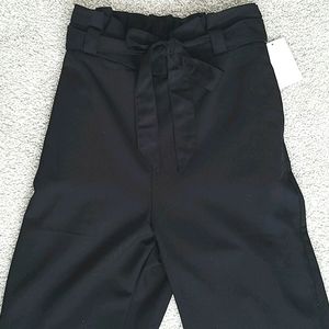 Never worn, high-waisted tie-belt dress pants